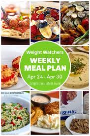 weight watchers weekly meal plan apr 24