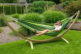 Double Hammock With Stand Wood