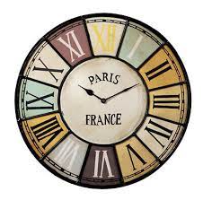 Metal Colours Wall Clock Paris