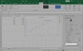 how to add a line of best fit in excel