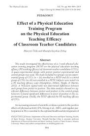 physical education teaching efficacy