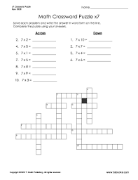 Math crossword puzzle # 12 various math formulas and measurements. Multiplication Crossword Puzzle Pdf Fill Online Printable Fillable Blank Pdffiller
