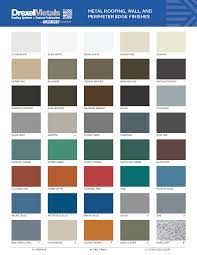 Standing Seam Color Chart Above Metals