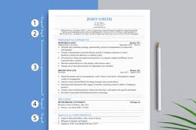 parts of a resume 5 main resume components