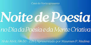 NOITE DE POESIA no Dia da Poesia e da Mente Criativa!