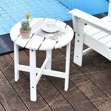 Wooden Slat End Coffee Table For Garden