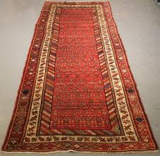antique kurdish long rug with all over