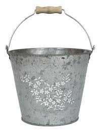 metal bucket flower planter pot