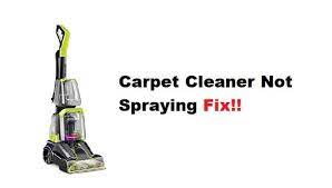 bissell carpet cleaner is not spraying