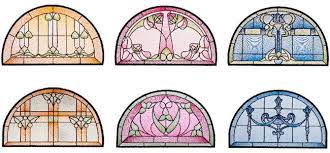 C1731 Stained Glass Semi Circles