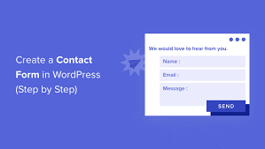 create a contact form in wordpress