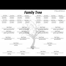 5 generation family tree template with