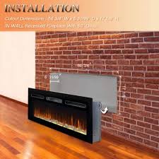 In Wall Mount Electric Fireplace In