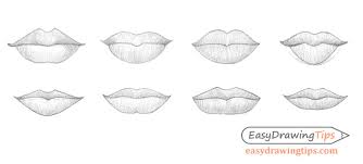 how to draw diffe types of lips