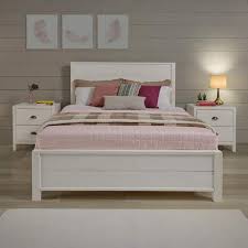 Solid Wood Frame Queen Size Panel Bed