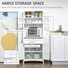homcom kitchen storage cupboard w