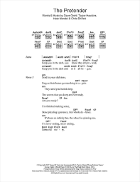 The br d♯ oke e n hearts. Foo Fighters The Pretender Sheet Music Notes Chords Guitar Tab Download Rock 44228 Pdf