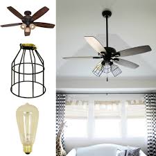 diy cage light ceiling fan a hanging