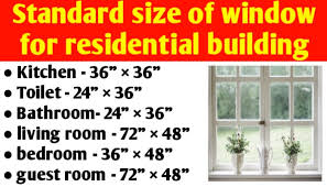 Standard Size Of Window For Residential