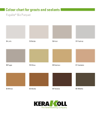 Kerakoll Fugalite Bio Parquet Colour Chart