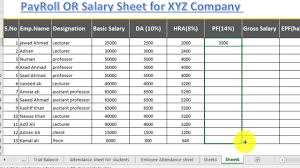 A payslip is how you show wages or salary earned, deductions (including taxes), reimbursements, and employer contributions like superannuation. How To Make Salary Sheet Payroll Or Payslip In Excel 2016 Youtube