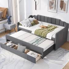 gray twin size upholstered daybed