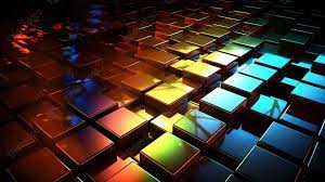rainbow cube powerpoint background