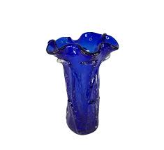 Vintage Cobalt Blue Blown Art Glass