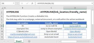 excel hyperlink formula create