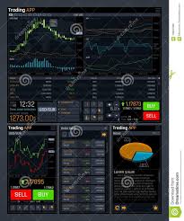 Stock Trading Vector Concept Ui With Analyze Data Tools And