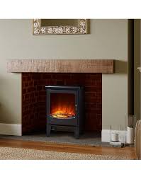 Black Electric Log Fire Effect Stove