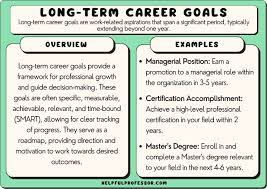 120 long term career goals exles
