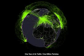 Every Plane Flight In The World Over One Year Animated Map