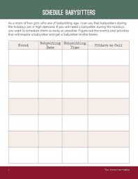 Submit Printable Babysitter Checklist Infant Forms And Document