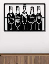 Vinoxo Metal Wine Bottle Bar Wall Art Decor
