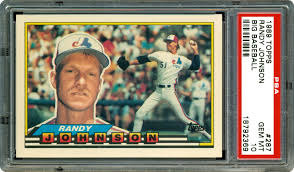 Randy johnson 1989 fleer black out rookie card rc psa 9 mint. 1989 Topps Big Baseball Randy Johnson Psa Cardfacts