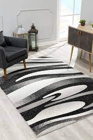 olefin grey indoor abstract area rug