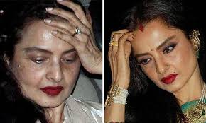 rekha ditches makeup looks her age