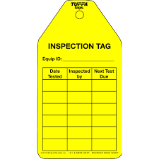 Grasp the webbing with your hands and bend the webbing, checking both sides. Inspection Tags Quality Control Tuffa Products