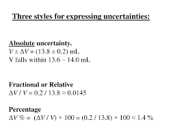ppt absolute uncertainty v Δ v