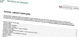 School Library Suppliers List Services To Schools