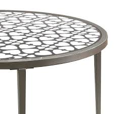 Silver Round Glass Top Coffee Table