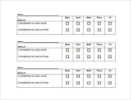 Behavior Chart Template 11 Free Word Excel Pdf Format
