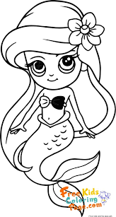 Ariel is the daughter of king triton, the ruler of the sea. Printable Coloring Page