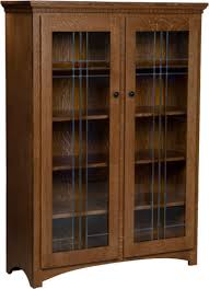 Mission Style Two Door Bookcase Solid