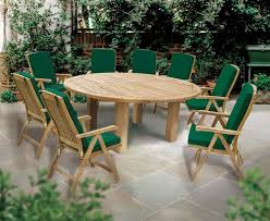 8 recliners teak garden dining set