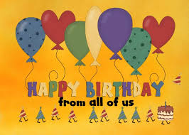 You can email the happy birthday song to your friends, burn the happy birthday song to a cd, put the free happy birthday song on your ipod or listen to the personalized birthday song on your computer. Happy Birthday From All Of Us Balloon Home Garden Com Greeting Cards Party Supply