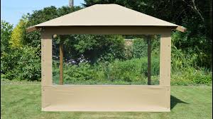 Gazebo kits are made so you can still build it yourself but don't have to do so much measuring and cutting. 3m X 3m Ultimate Wooden Gazebo Kit With Pvc Canopy Silver Btackets Ready Made Products Attwoolls Manufacturing