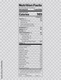 nutrition facts label food information