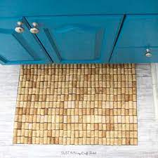 how to make a diy wine cork bath mat